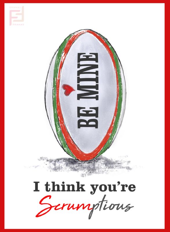 Rugby Valentines Card